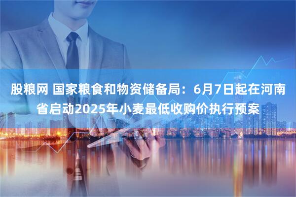 股粮网 国家粮食和物资储备局：6月7日起在河南省启动2025年小麦最低收购价执行预案