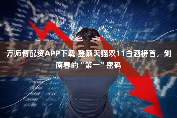 万师傅配资APP下载 登顶天猫双11白酒榜首，剑南春的“第一”密码